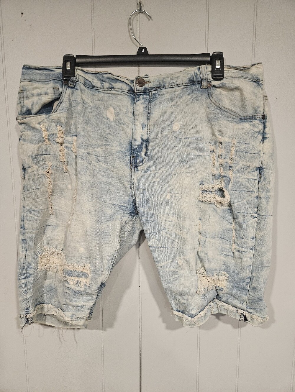 Evolution In Design Men’s 42x12 Distressed Dirt Wash Denim Jean Shorts Skater